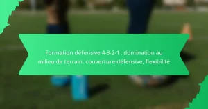 Formation défensive 4-3-2-1 : domination au milieu de terrain, couverture défensive, flexibilité